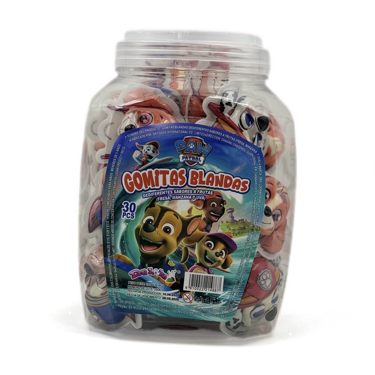 PAW PATROL GUMMY BALL 13GR*30PCS*20JARS
