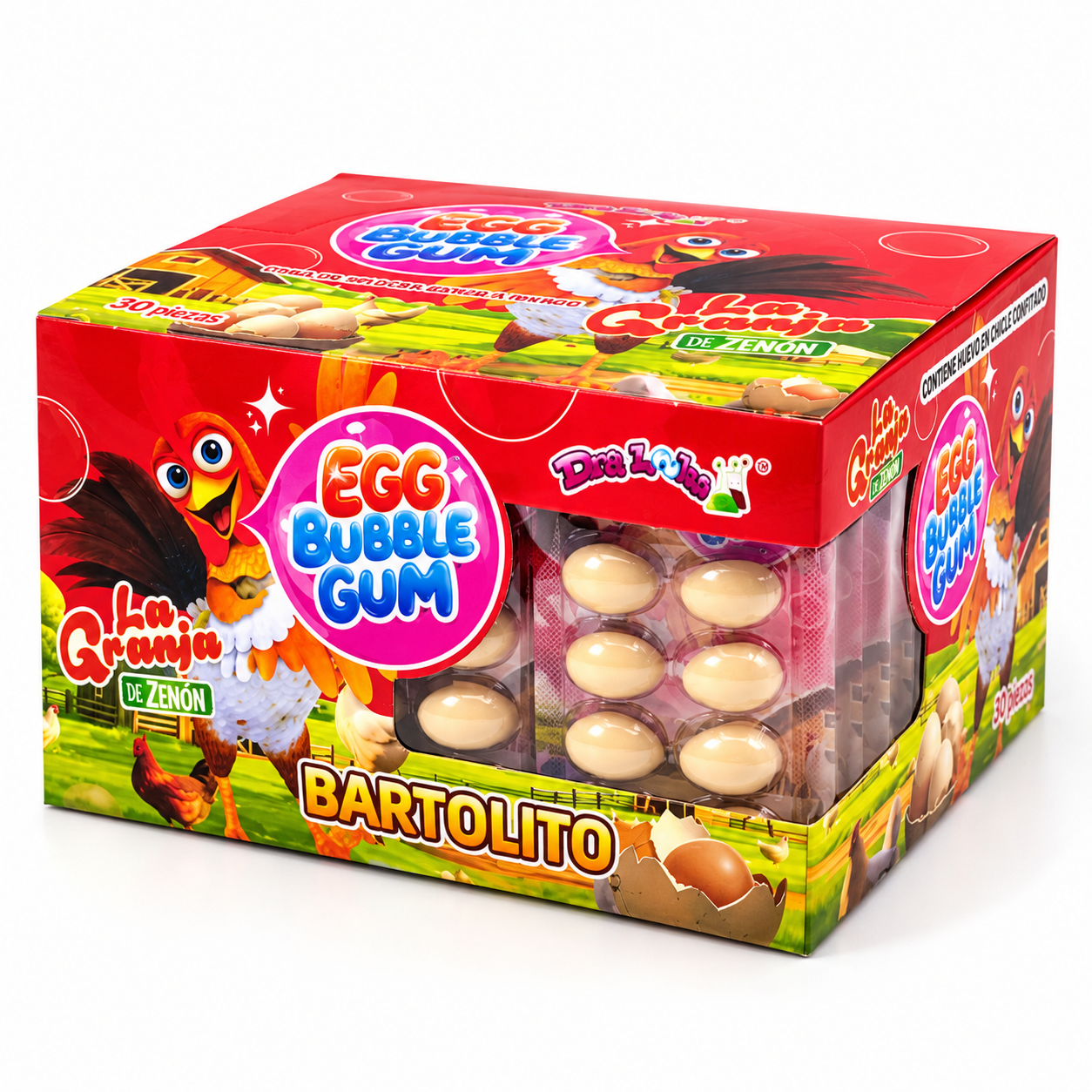 Egg Bubble Gum saqich 12 g × 30 dona