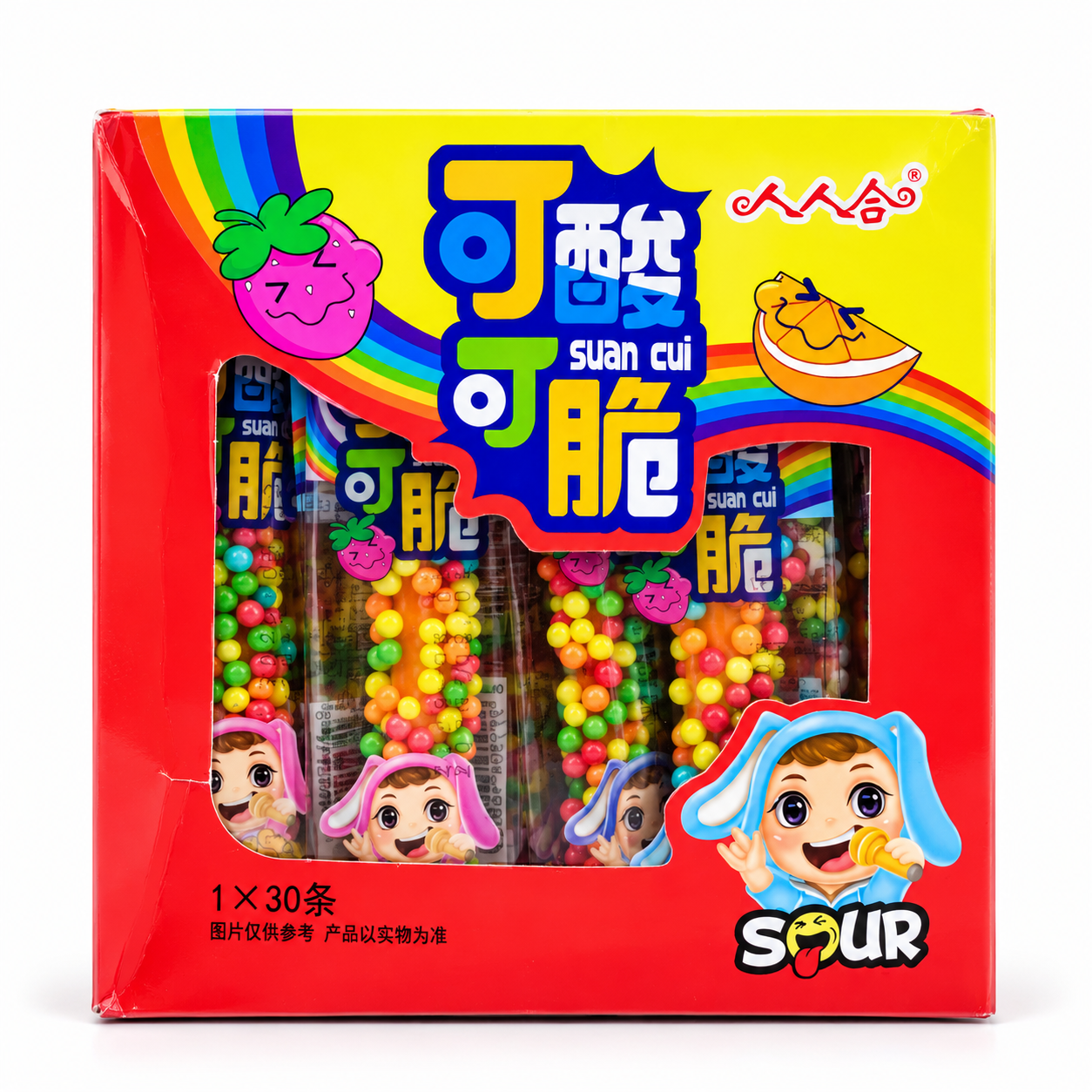 Sour Soft Candy nordon konfet 13 g × 30 dona