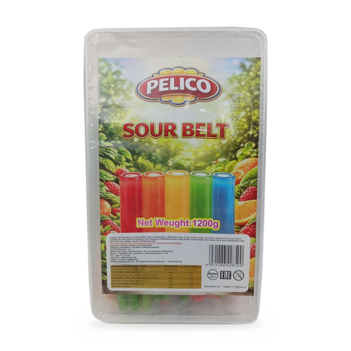 Sour Belt (shakarsiz) marmelad 1200 g