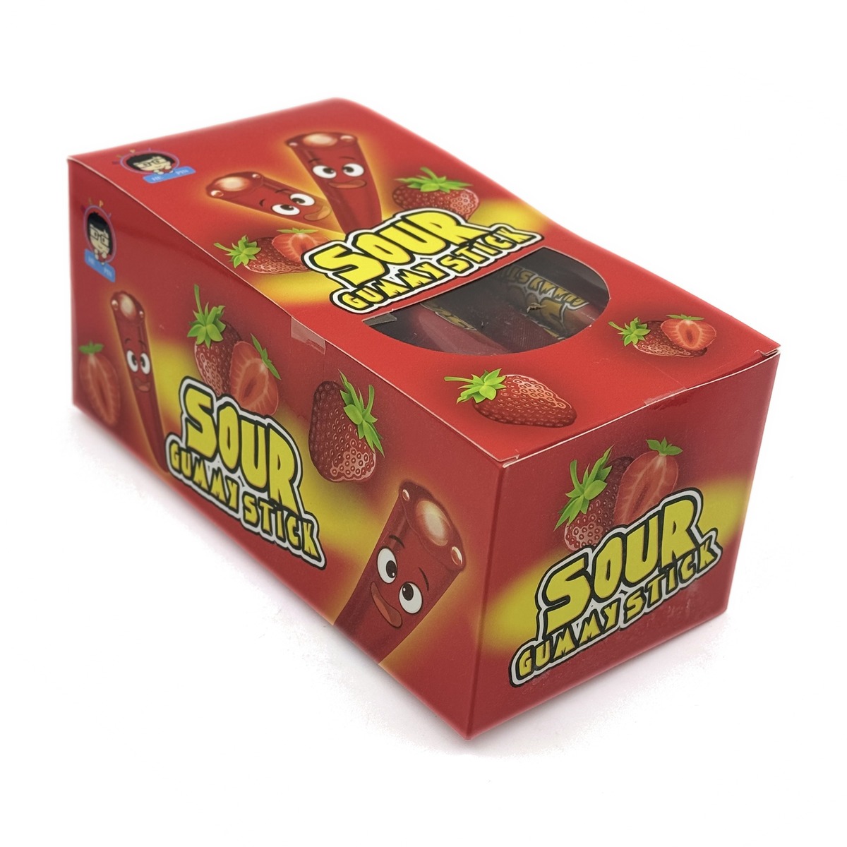 Sour Gummy Stick nordon marmelad 16 g × 30 STRAWBERRY
