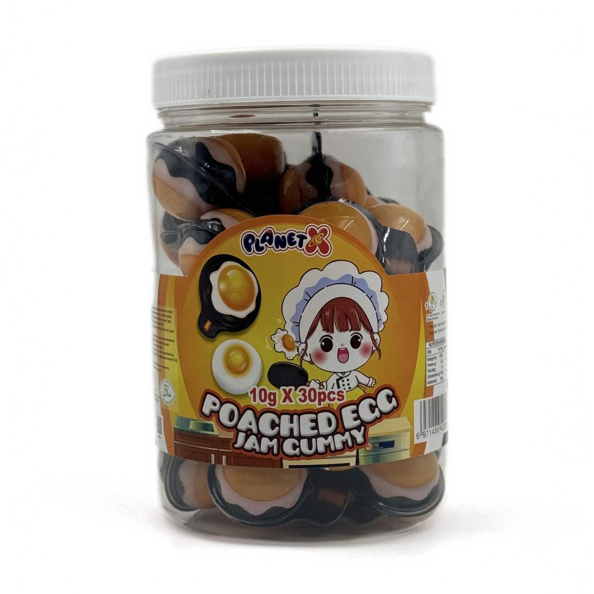 Eyeball Gummy marmelad 10 g × 30 dona POACHED EGG