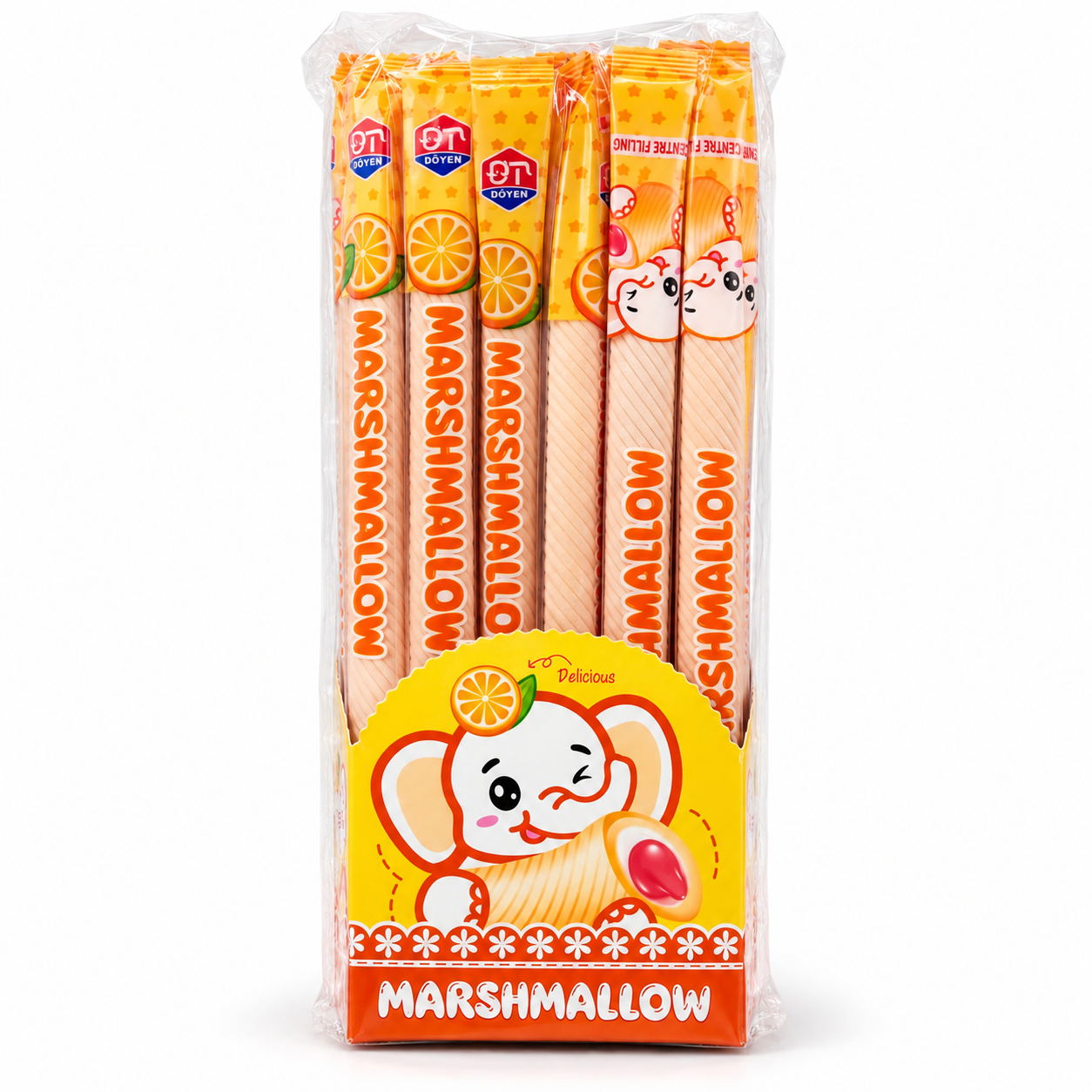 AK-47 marshmallow konfet 13 g × 30 dona ORANGE